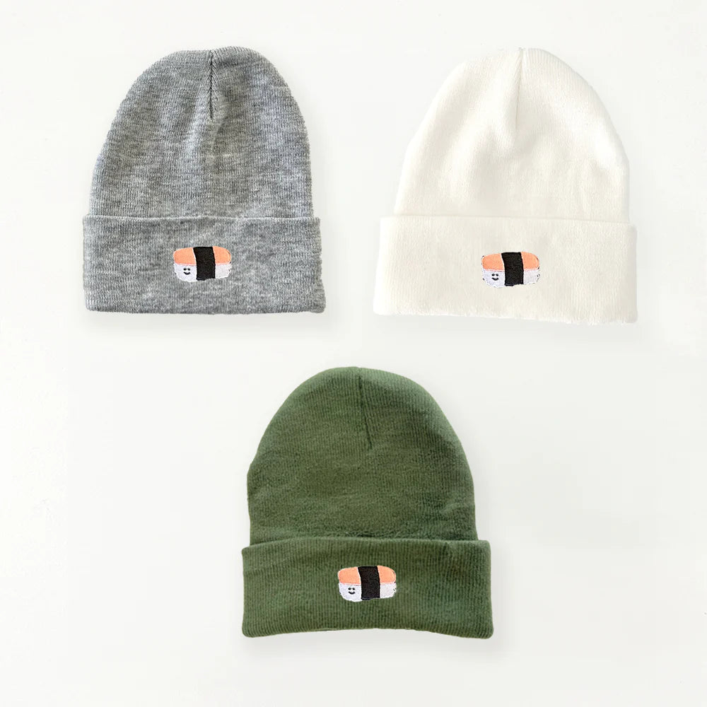 Spam Musubi Beanie | White