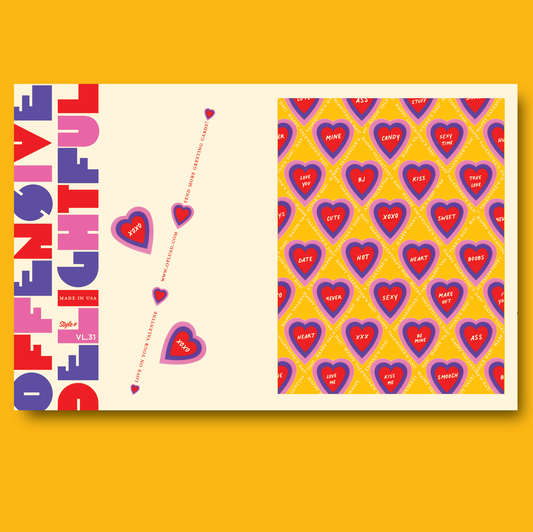 SEXY HEARTS valentine card