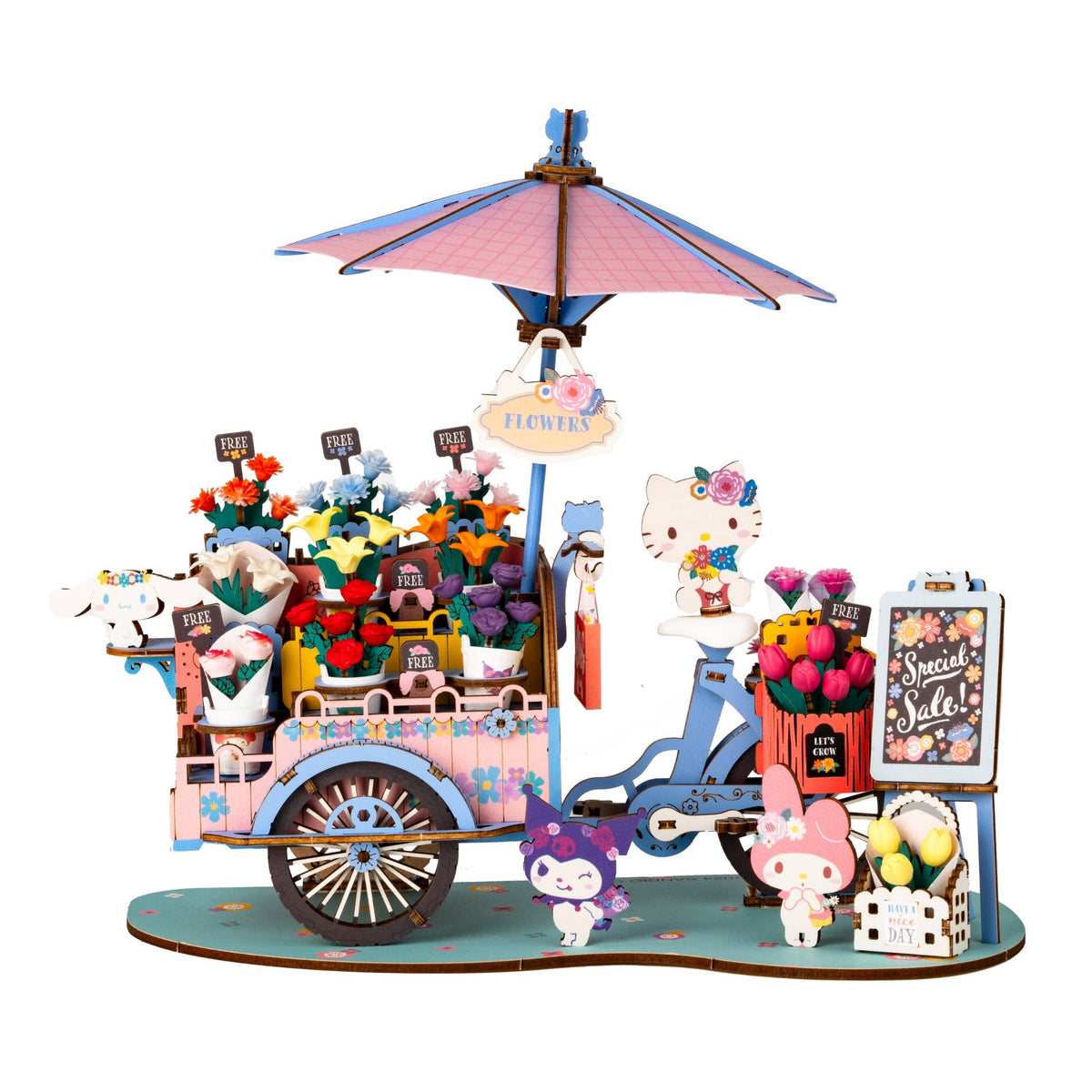 Hello Kitty® and Friends Flower Cart - 3D Wooden Puzzle