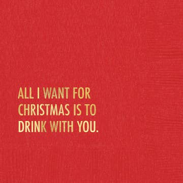 Drink With You Holiday Napkin - Front & Company: Gift Store