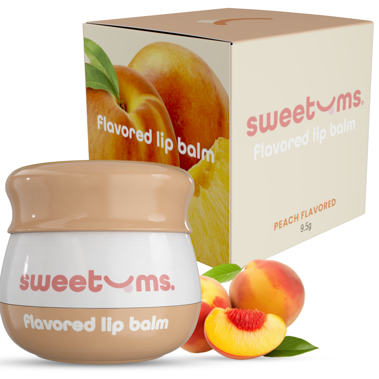 Peach Flavored Lip Balm Beauty Gloss Valentine'sGift for Her