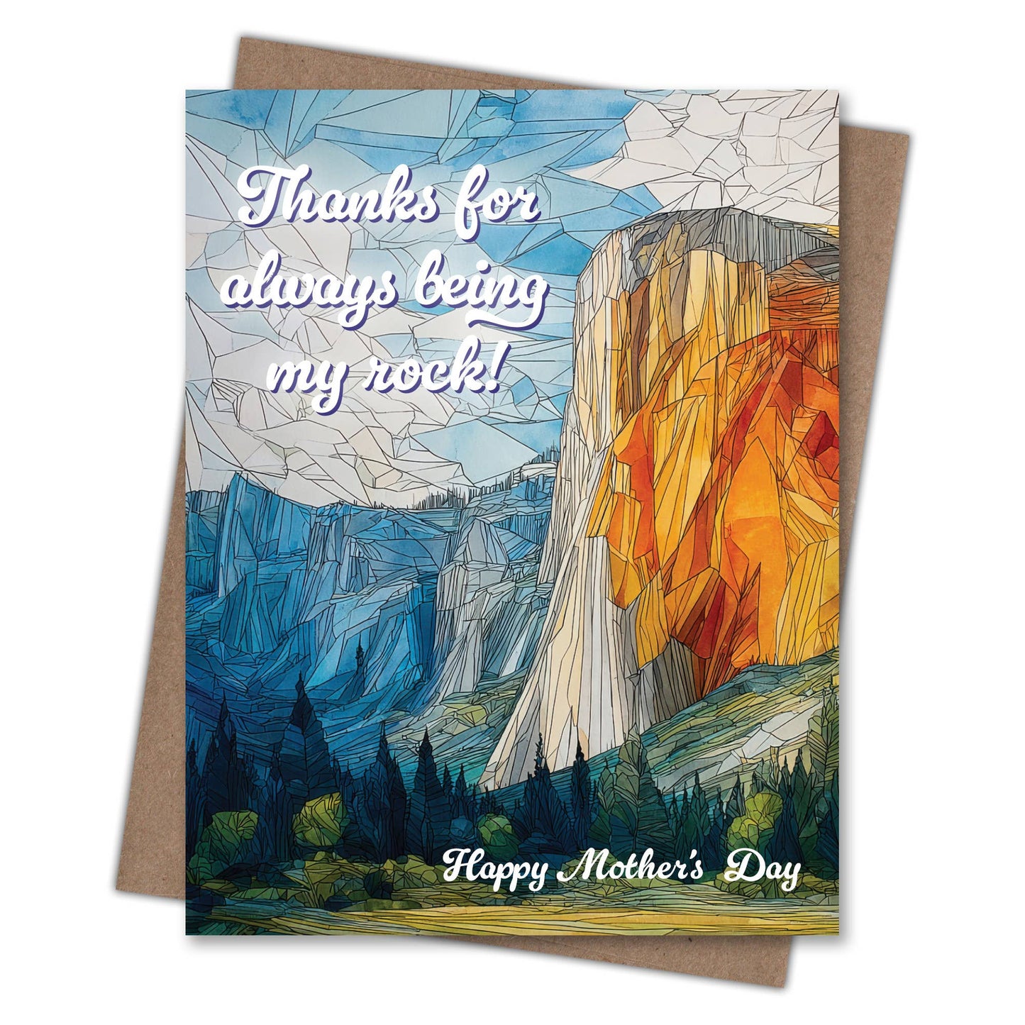 Thanks for Being My Rock - Recycled Mother's Day Card