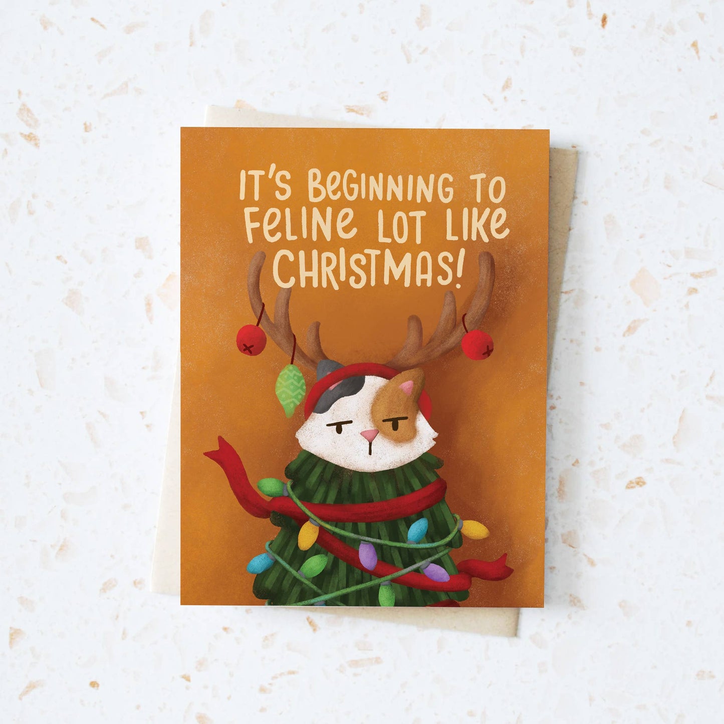 It's Beginning to Feline Lot Like Christmas Card