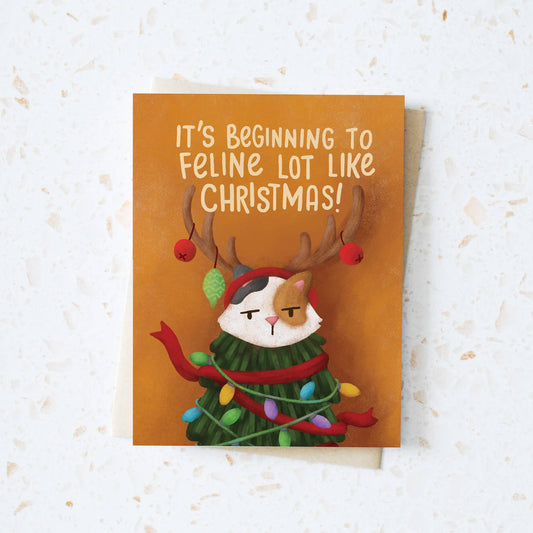 It's Beginning to Feline Lot Like Christmas Card
