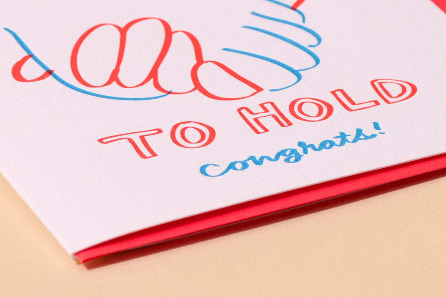 Sweet Letterpress Wedding Greeting Card - To Have & To Hold