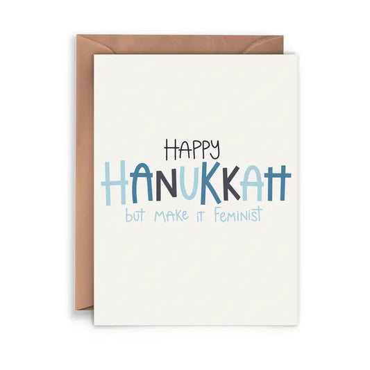 Happy Hanukkah Hanukah Chanukah Feminst Holiday Card