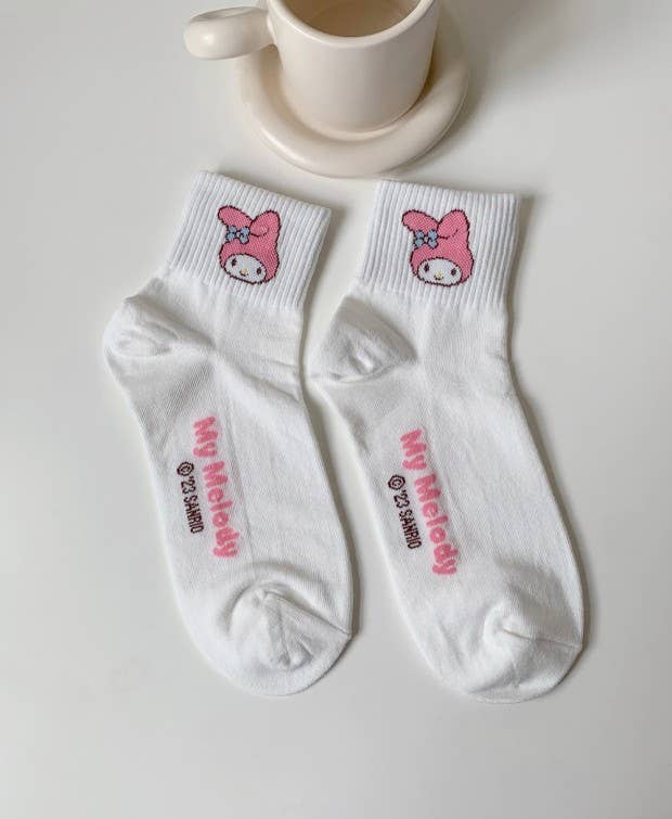 Sanrio Friends Simply Face Cotton Women Socks
