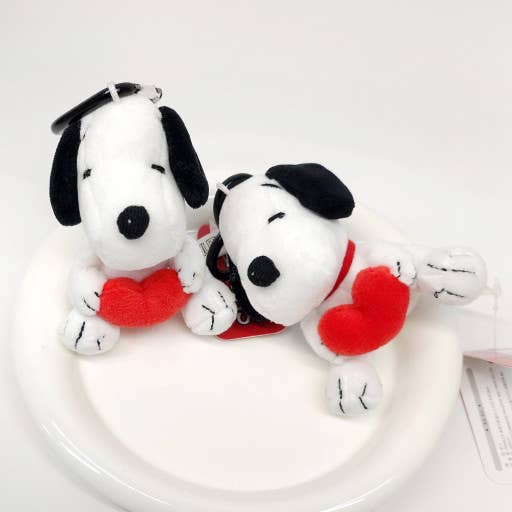 Peanuts Snoopy give you Heart Key Chain Bag Charm heart Ring