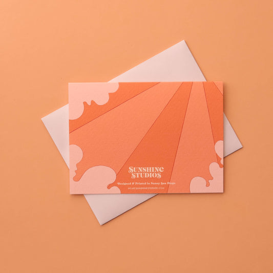 Love You Mom Card | Peach Rainbow