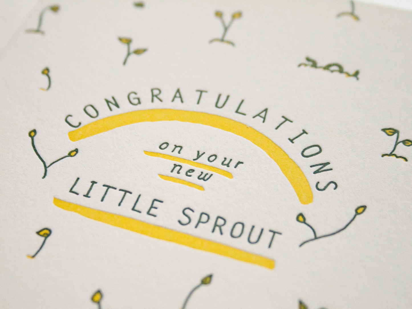 Little Sprout | Neutral Baby | Letterpress Card