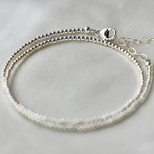 Load image into Gallery viewer, STERLING SILVER DOUBLE WRAP BRACELET
