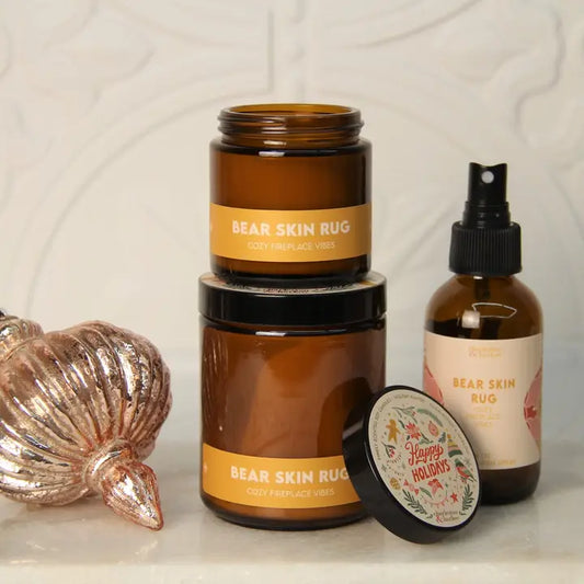 Bear Skin Rug HOLIDAY 8oz Scented Soy Wax Candle