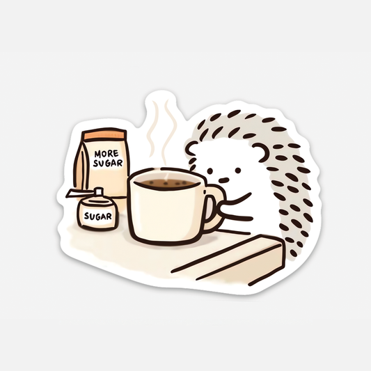 White Sugar Coffee Sticker