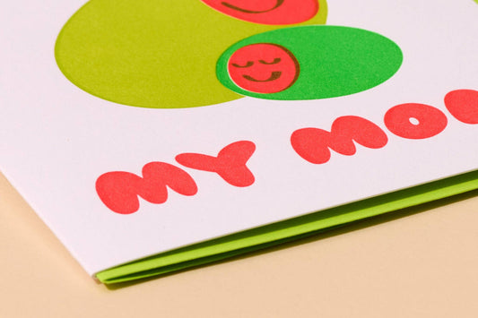 Modern Letterpress Mother's Day Greeting Card - Olive My Mom