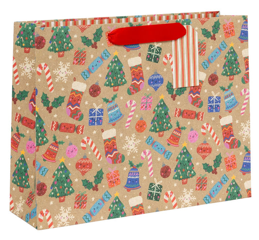 Bag Large Landscape Kraft Whimsical