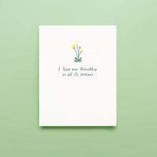 Load image into Gallery viewer, Friendship Dandelion - Letterpress Greeting Card
