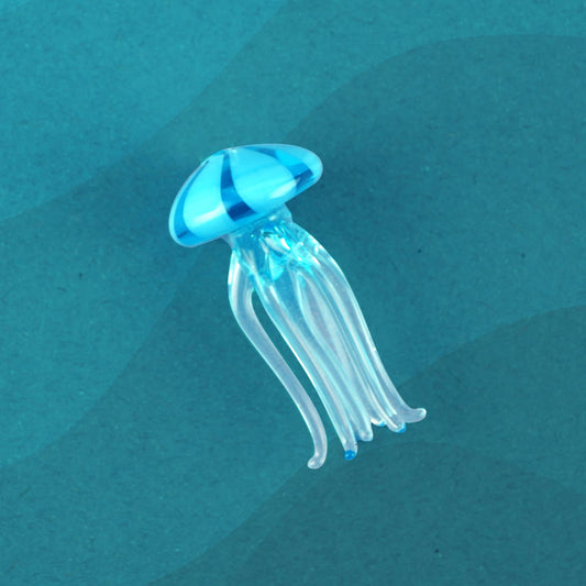 Artisan Glass Jellyfish in Gift Box