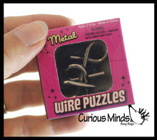 Load image into Gallery viewer, Mini Metal Wire Brain Teaser Puzzles
