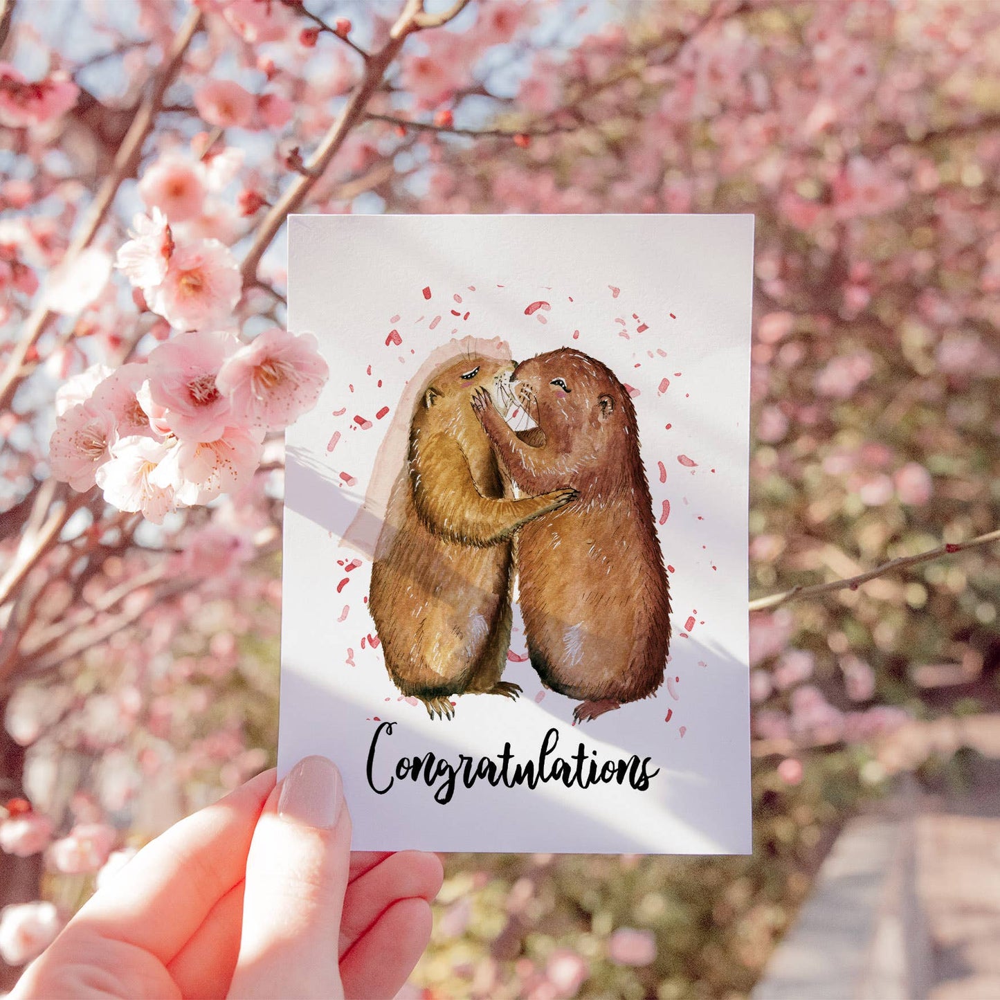 Prairie Dog Couple - Funny Wedding Card