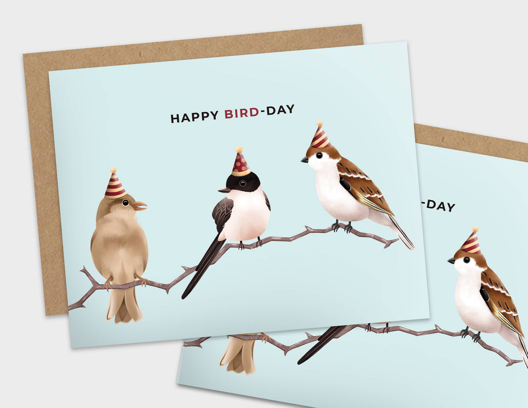 Happy Bird-Day Pun Birthday Card