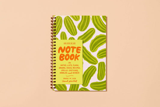 Pickles A5 Letterpress Spiral Notebook Valentines Day Gift Mothers Day