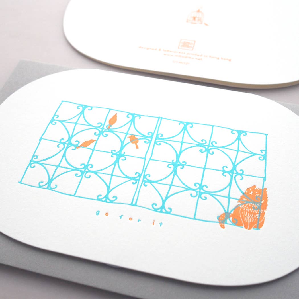 Letterpress Window Card : Go for It