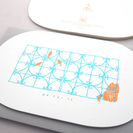 Letterpress Window Card : Go for It