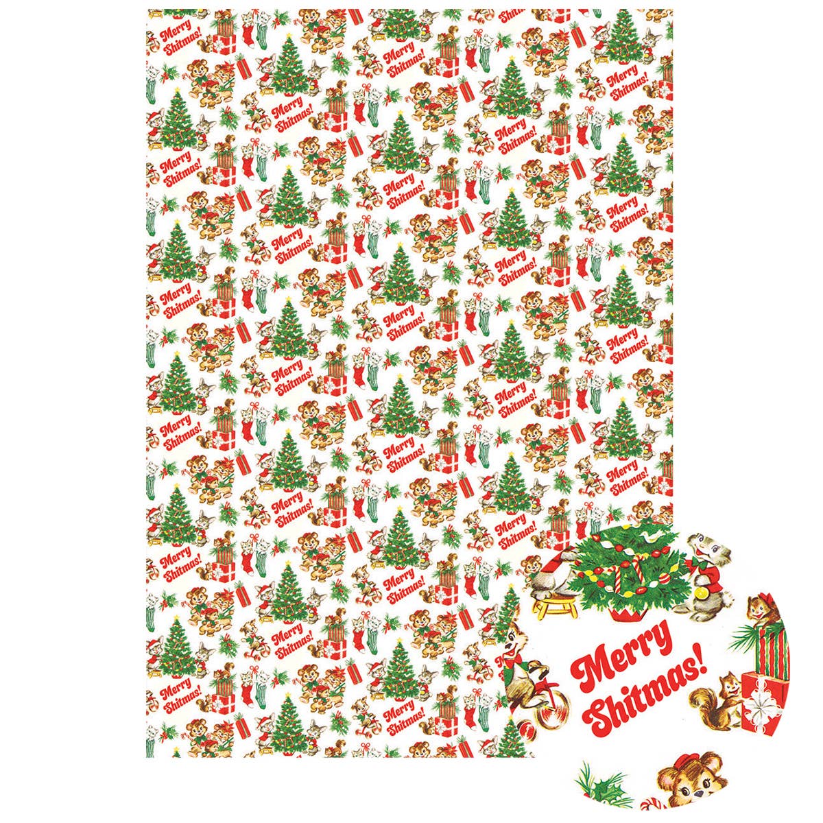 Merry Shitmas! Gift Wrapping Paper (Single Sheet)