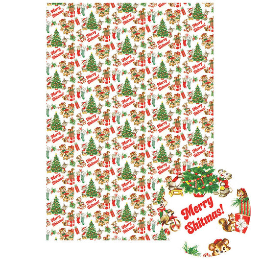 Merry Shitmas! Gift Wrapping Paper (Single Sheet)