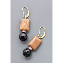 Load image into Gallery viewer, HYLE28 Jasper and black agate earrings
