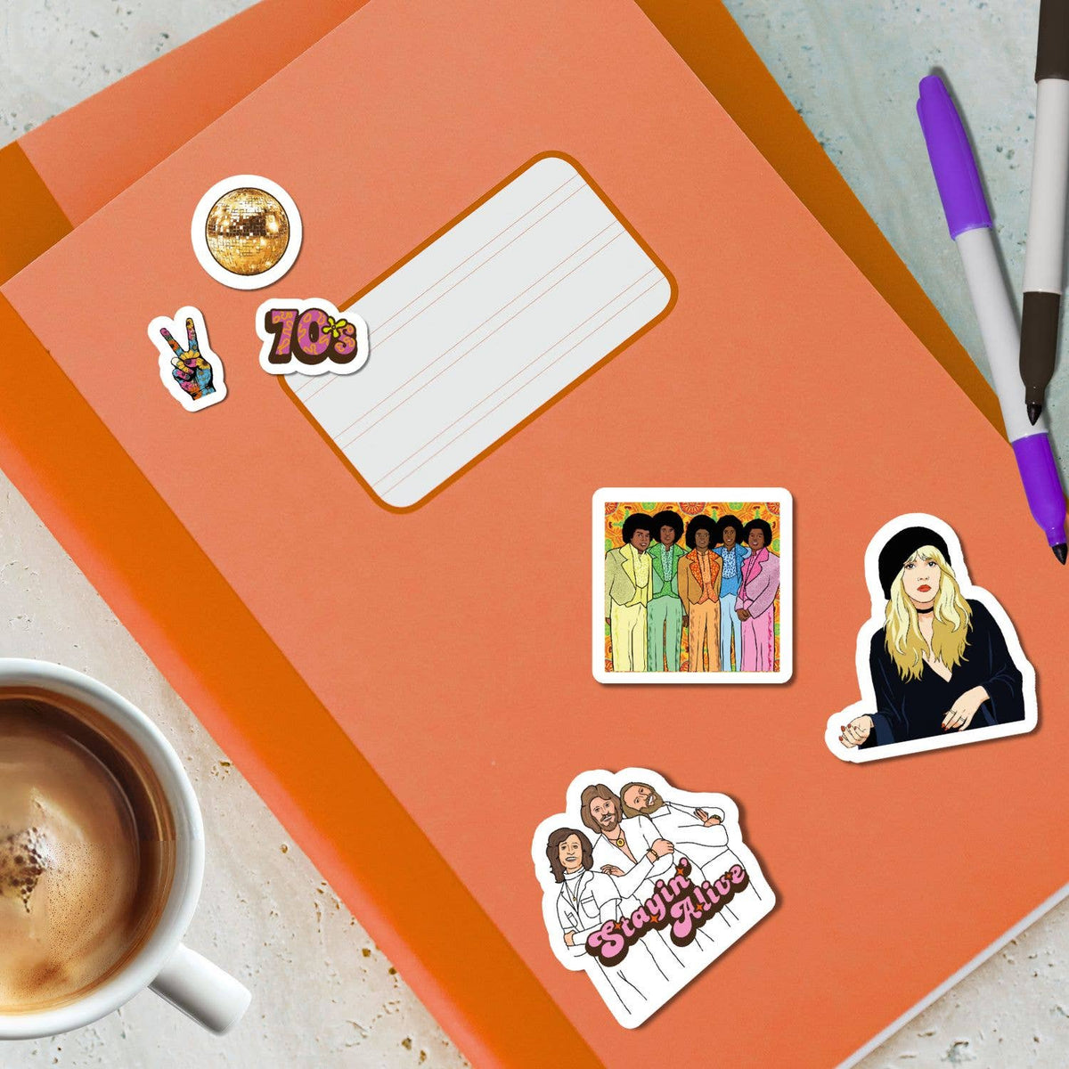 Born In The 70s A5 Sticker Sheet