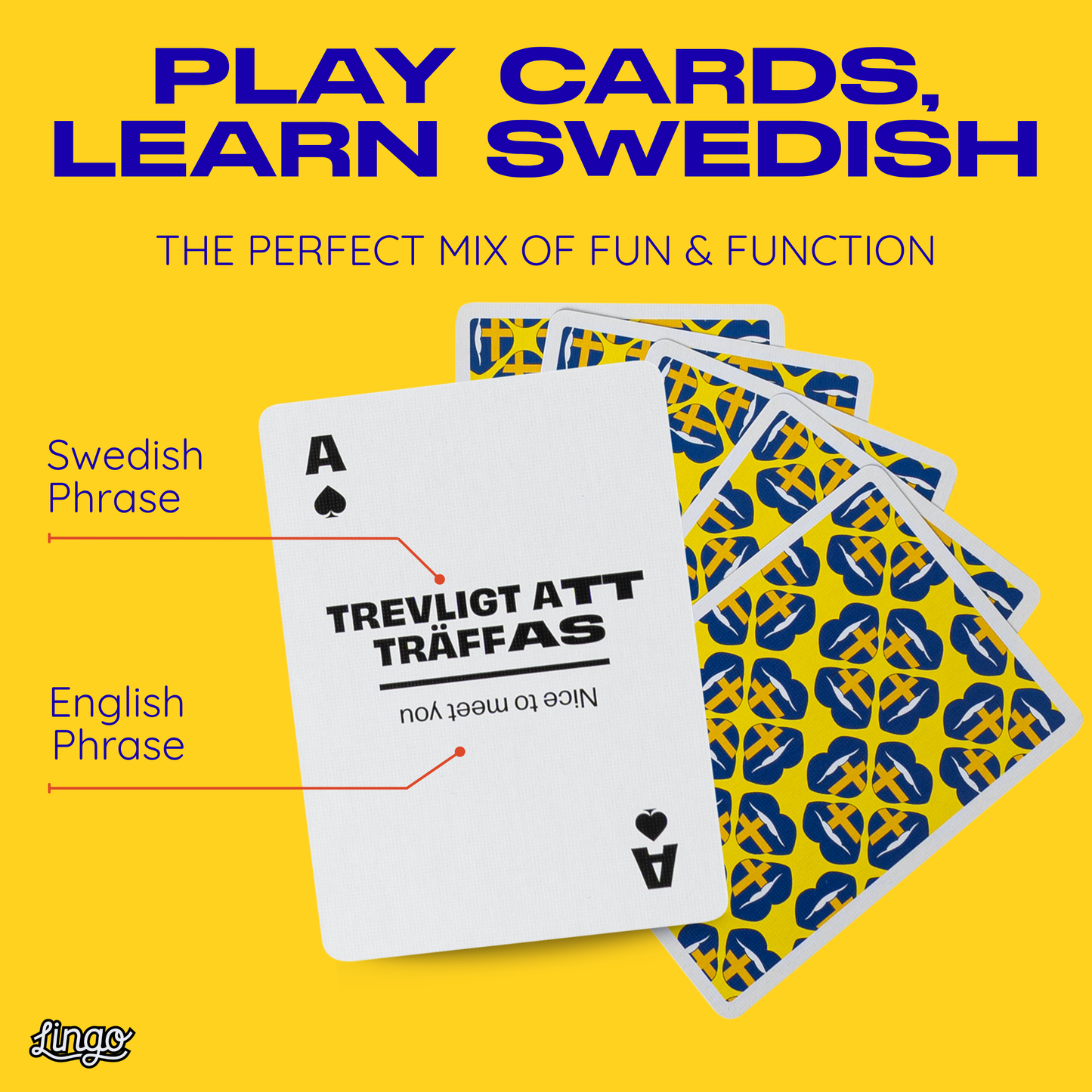 Swedish Travel Playing Cards in Tin Travel Case