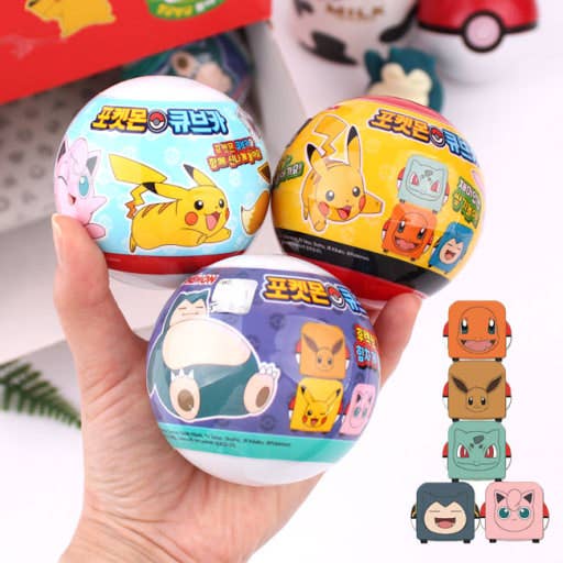 Pokemon Cube Pull-back Car Random Blind Capsule Toy