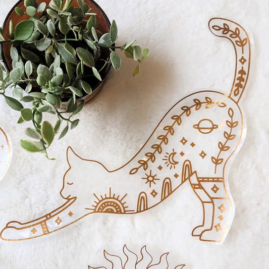 Prismatic Kitten - Cat Stretching Suncatcher