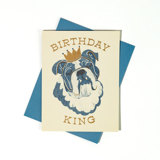 Birthday King - Risograph Card