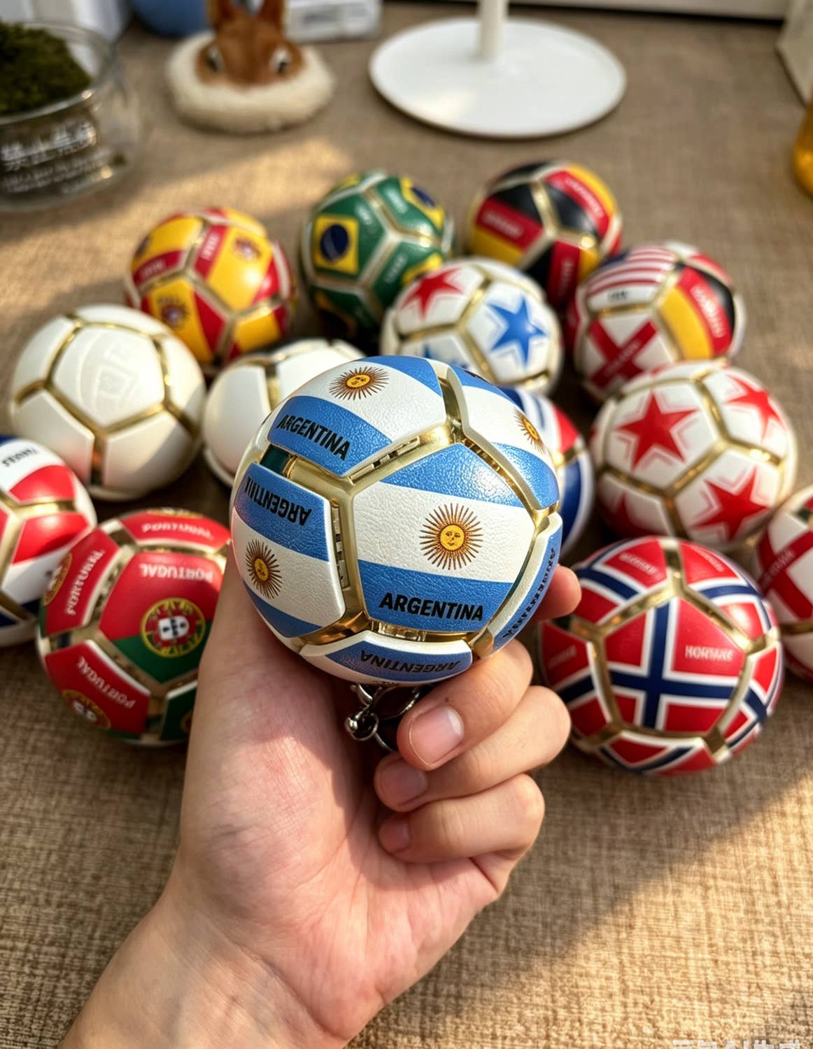 Fifa world cup soccer Keychain bag charm Fidget clicker Toy