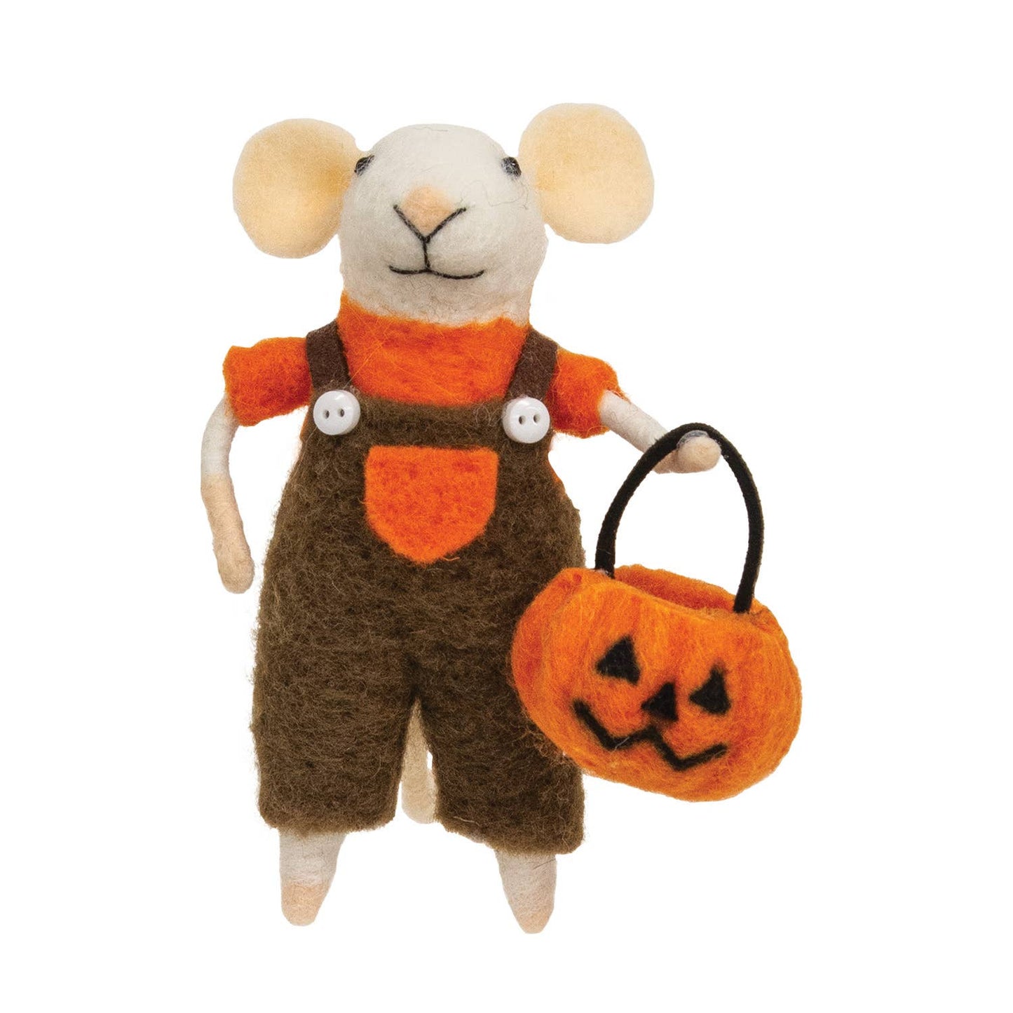 Trick-or-Treat Mouse Felted Ornament
