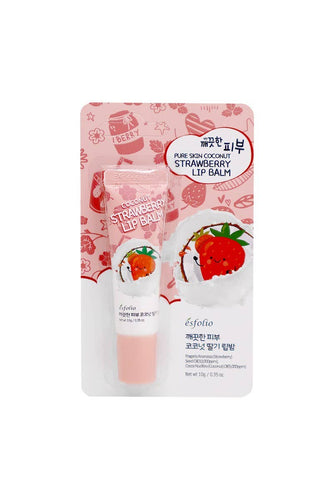 Esfolio ESLBSB Pure Skin Coconut Strawberry Lip Balm - Front & Company: Gift Store