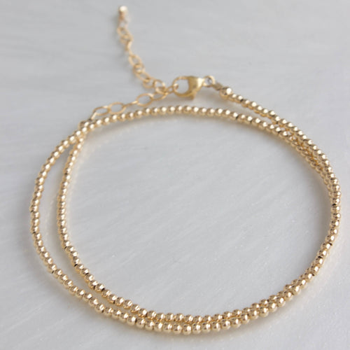 GOLD FILLED DOUBLE WRAP BRACELET - Front & Company: Gift Store