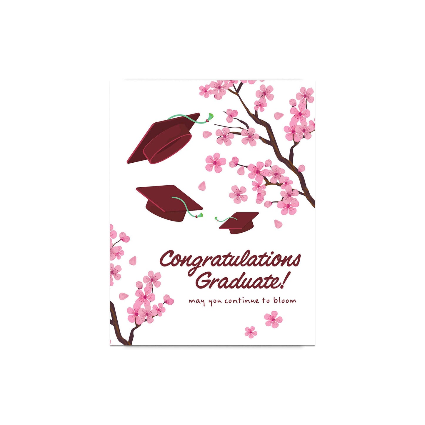 Cherry Blossom Graduation Card | Pink Japanese Flower Congrats