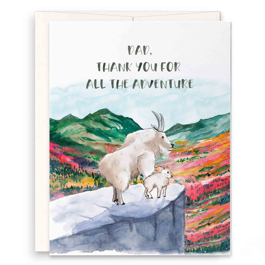 Mountain Goat Adventure - Funny Fathers Day Card