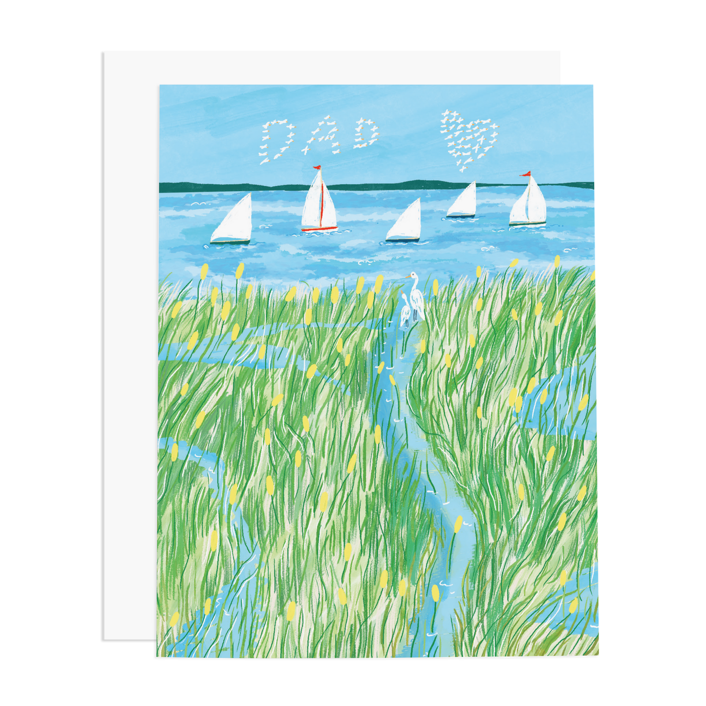 Dad Marsh Birds Greeting Card