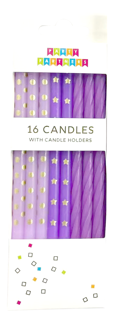 Purple Gradient 16 Candle Set