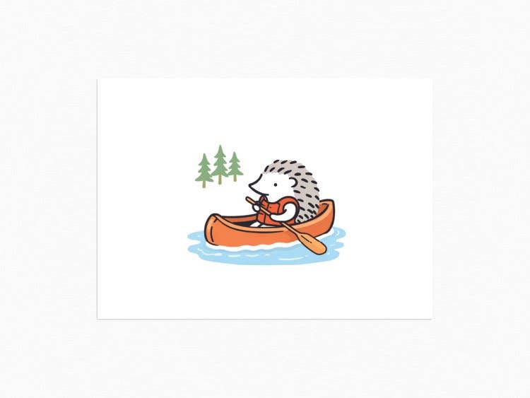 Rowing Postcard