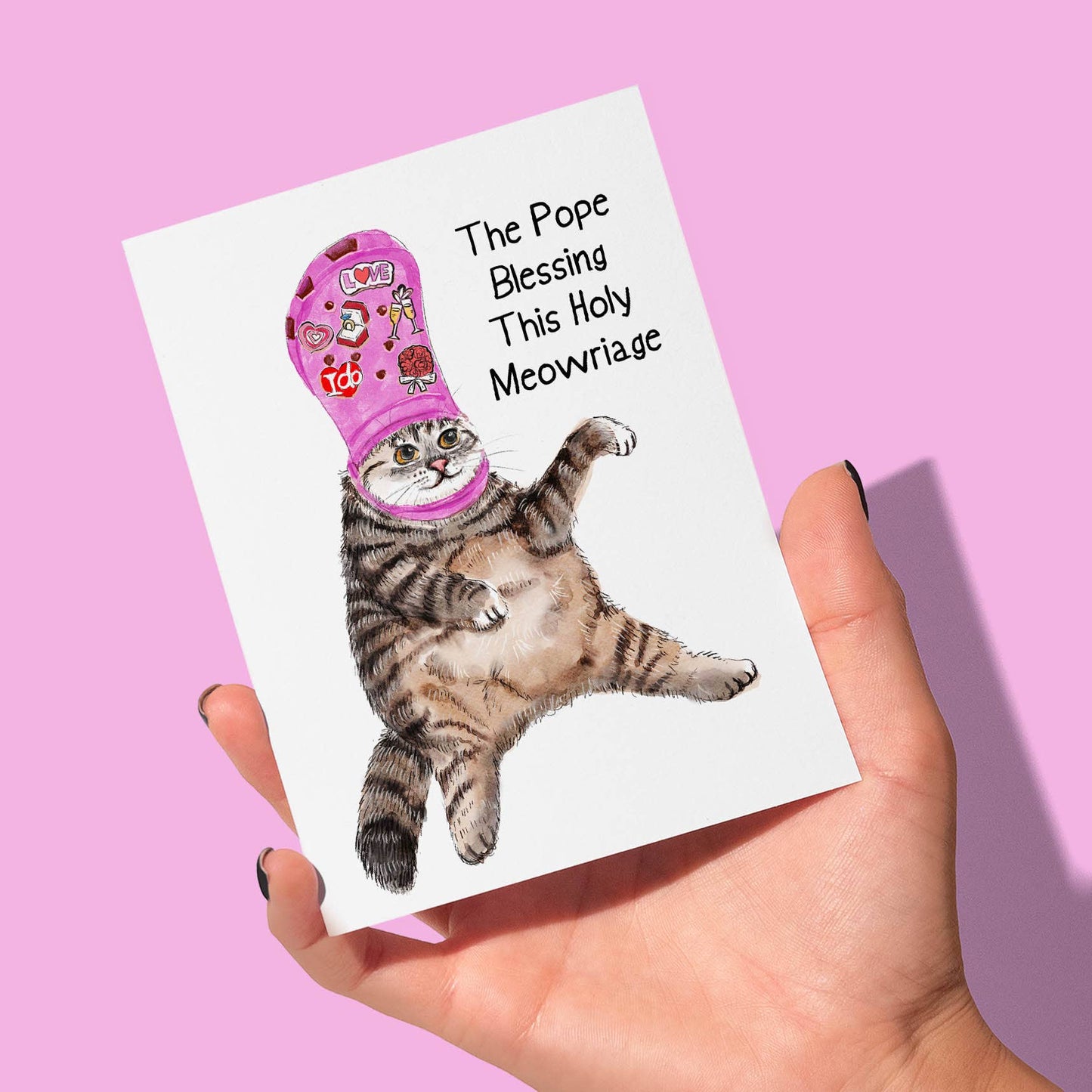 Pope Blessing Marriage - Funny Wedding Card