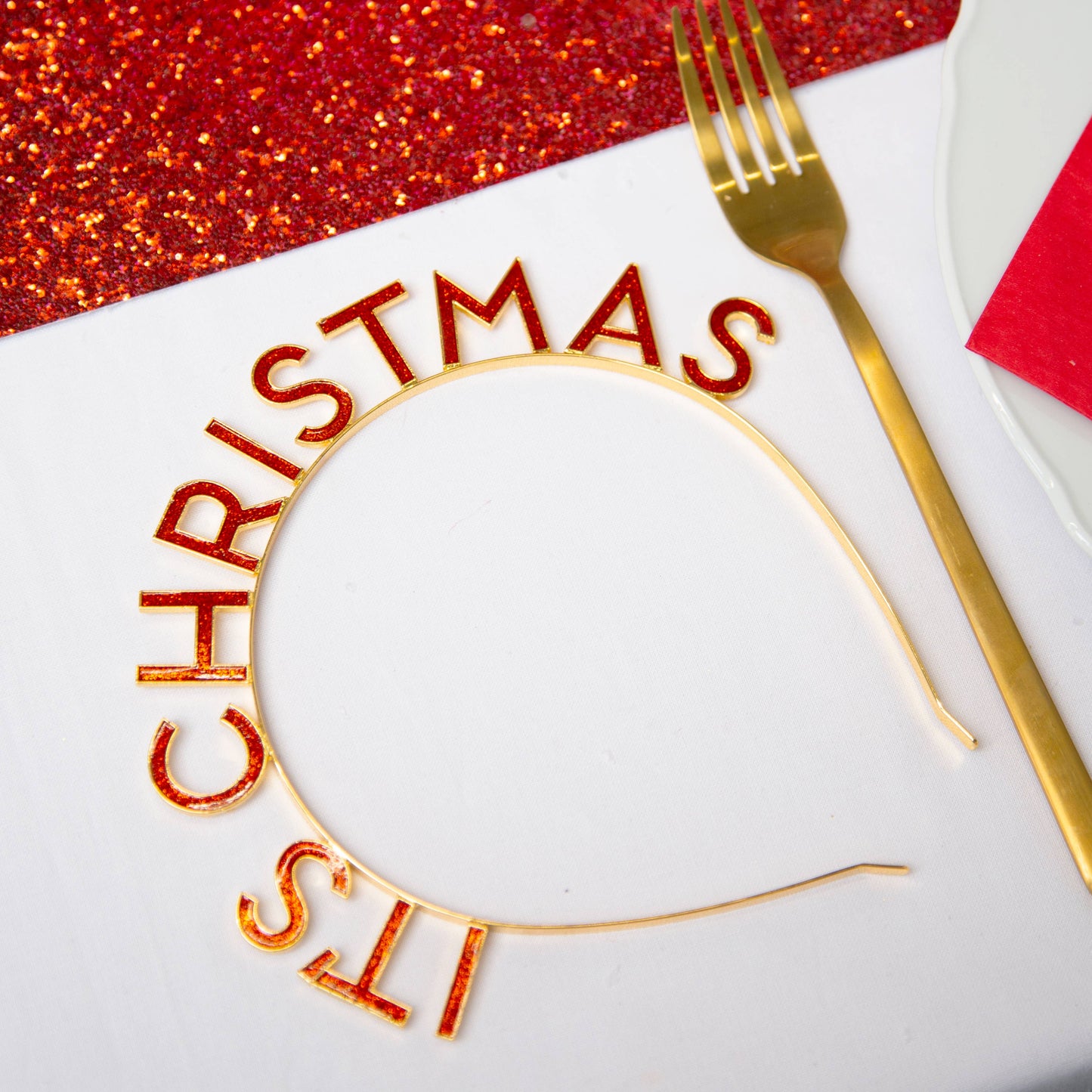 Red Christmas Headband | Stocking Stuffer Gifts |
