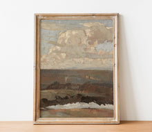 Load image into Gallery viewer, Vintage Landscape Painting | Moody Neutral Muted Art L202
