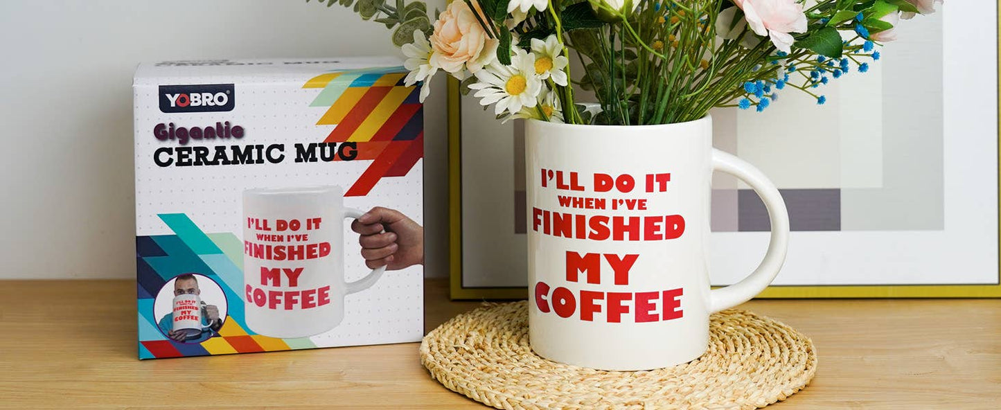 YOBRO 67Oz Extra Large Coffee Mug, Giantic Ceramic Mugs