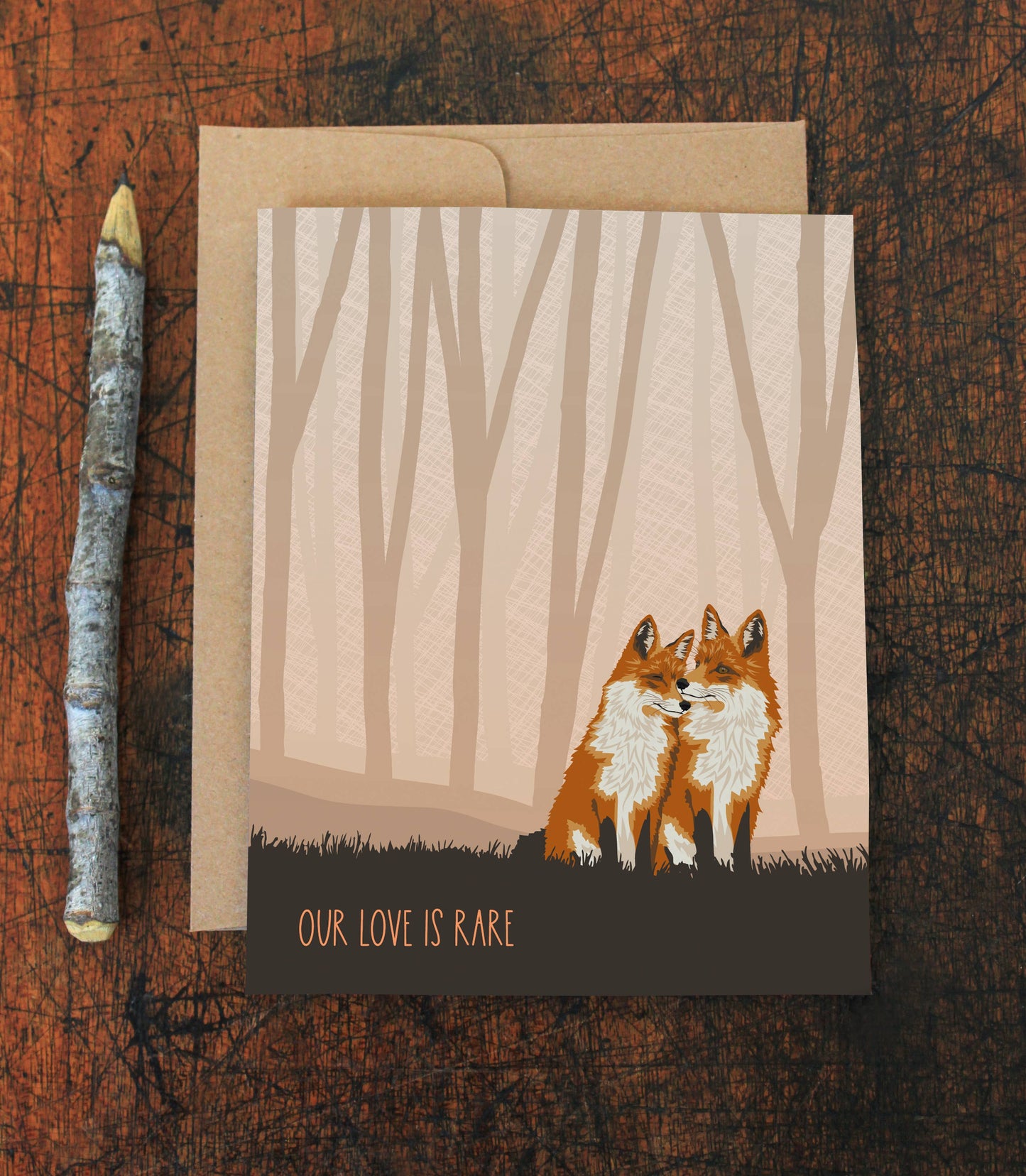 Foxes Rare Love Card