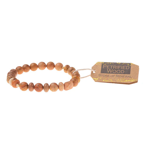 Petrified Wood Stone Bracelet - Front & Company: Gift Store